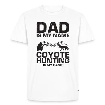 Conception de coyote pour les réacteurs de coyote - T-shirt Premium bio Homme - blanc - Devant - Nico (187cm)