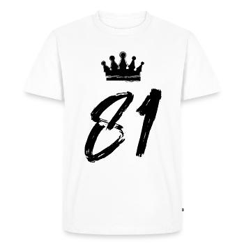 81 Number crown - Men's Premium Organic T-Shirt - white - Front - Nico (187cm)