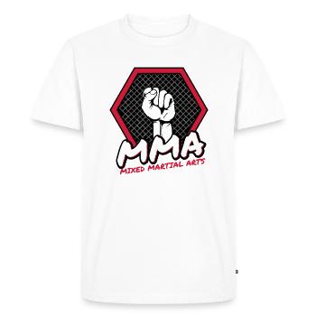 Fighter - Combattants MMA - Arts martiaux - T-shirt Premium bio Homme - blanc - Devant - Nico (187cm)