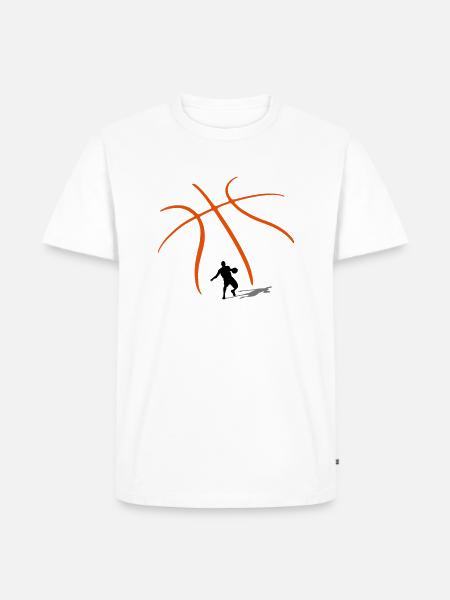 Basketball - Men's Premium Organic T-Shirt - white