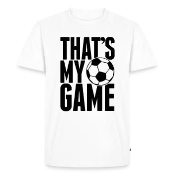 Thats my game soccer - Fußball - Fussball - Ball - T-shirt Premium bio Homme - blanc - Devant - Nico (187cm)