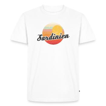 Sardinia sunrise - Men's Premium Organic T-Shirt - white - Front - Nico (187cm)