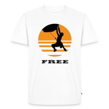 climbing - Men's Premium Organic T-Shirt - white - Front - Nico (187cm)