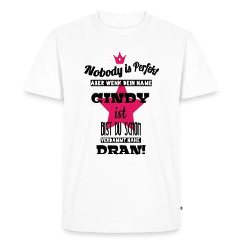 cindy sayings noms cool fierté cadeau fun - T-shirt Premium bio Homme - blanc - Devant - Nico (187cm)