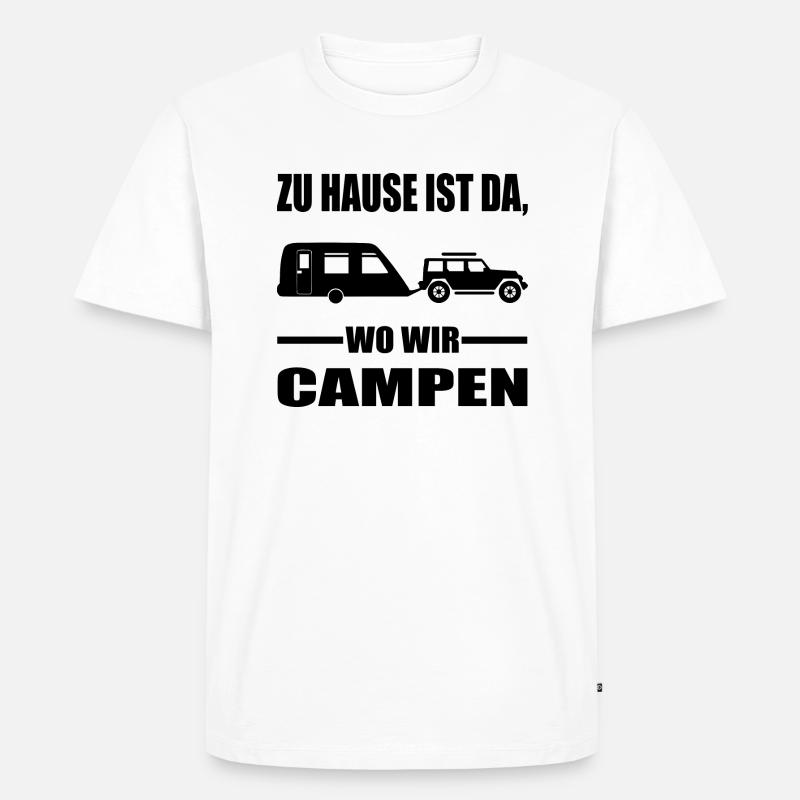 Camping - Männer Premium Bio T-Shirt - Weiß