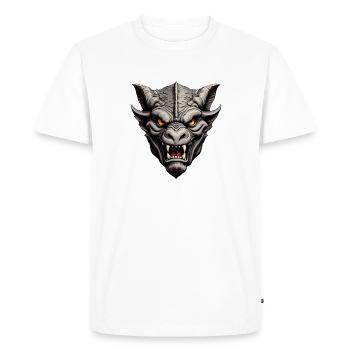 Portrait of a beautiful gargoyle - Men's Premium Organic T-Shirt - white - Front - Nico (187cm)