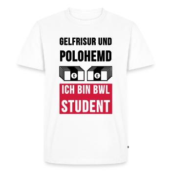 BWL Student Tassen & Zubehör - Männer Premium Bio T-Shirt - Weiß - Vorne - Nico (187cm)