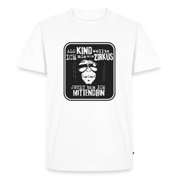 MONKEY'S FUNNY LOCKDOWN SAYING GIFT - Men's Premium Organic T-Shirt - white - Front - Nico (187cm)