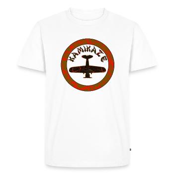 KAMIKAZE SYMBOLE CAMO - T-shirt Premium bio Homme - blanc - Devant - Nico (187cm)