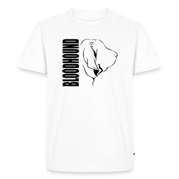 BLOODHOUND Profil Chiens Wilsigns - T-shirt Premium bio Homme - blanc - Devant - Nico (187cm)