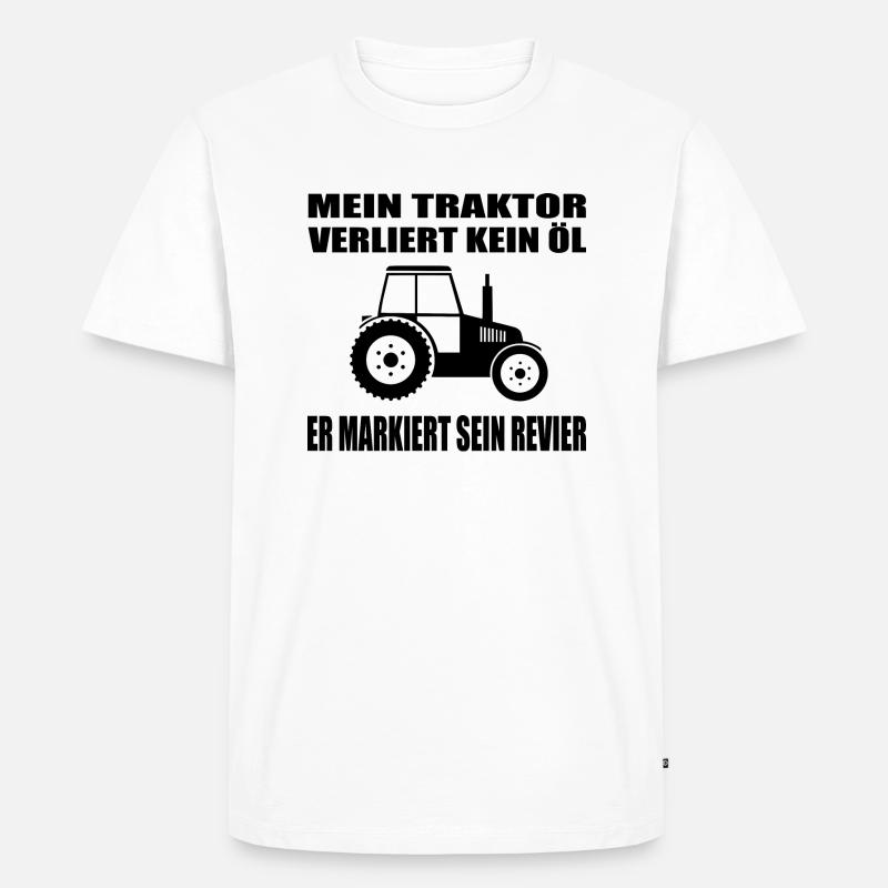 Traktor - Männer Premium Bio T-Shirt - Weiß