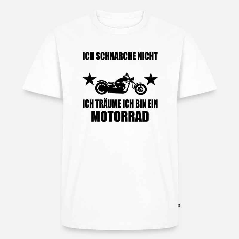 Motorrad - Männer Premium Bio T-Shirt - Weiß