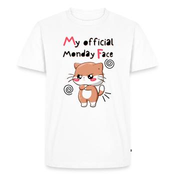 My Official Monday Face. White Version - Men's Premium Organic T-Shirt - white - Front - Nico (187cm)