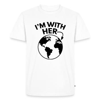 I’m With Her - Men's Premium Organic T-Shirt - white - Front - Nico (187cm)
