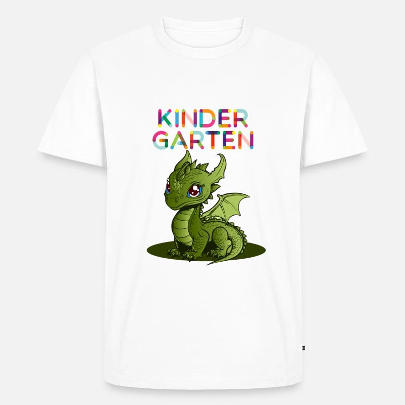 Hello Kindergarten - Männer Premium Bio T-Shirt - Weiß