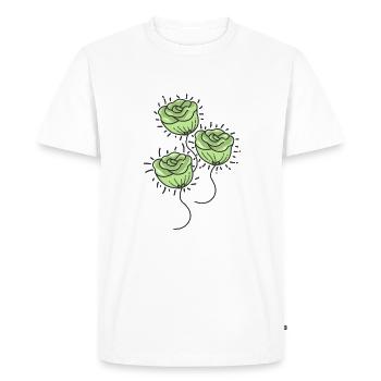 Roses flowers - Men's Premium Organic T-Shirt - white - Front - Nico (187cm)
