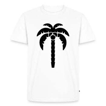 palme icon symbol - T-shirt Premium bio Homme - blanc - Devant - Nico (187cm)