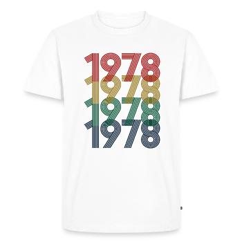 Cool Retro 1978, 44 ans, cadeau de 44e anniversaire - T-shirt Premium bio Homme - blanc - Devant - Nico (187cm)
