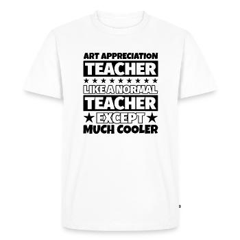 Cadeau d’enseignant d’appréciation de l’art - T-shirt Premium bio Homme - blanc - Devant - Nico (187cm)