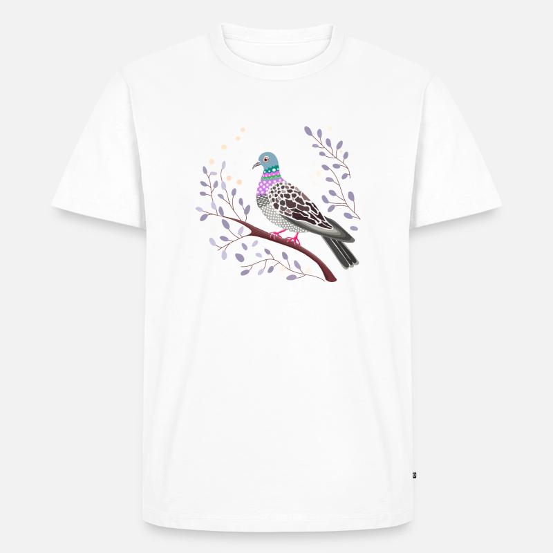 hübsche Taube - Männer Premium Bio T-Shirt - Weiß