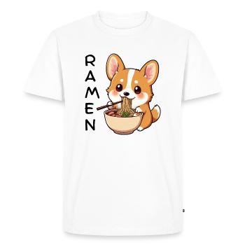 Ramen Corgi - T-shirt Premium bio Homme - blanc - Devant - Nico (187cm)