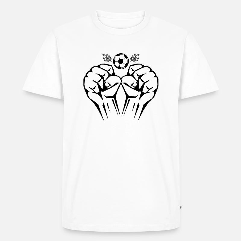 fussball faust sieg 2018 - Männer Premium Bio T-Shirt - Weiß