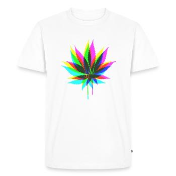 colorful HEMP - Men's Premium Organic T-Shirt - white - Front - Nico (187cm)