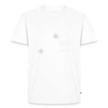 Le kombucha est mon pétillant - blanc - T-shirt Premium bio Homme - blanc - Devant - Nico (187cm)