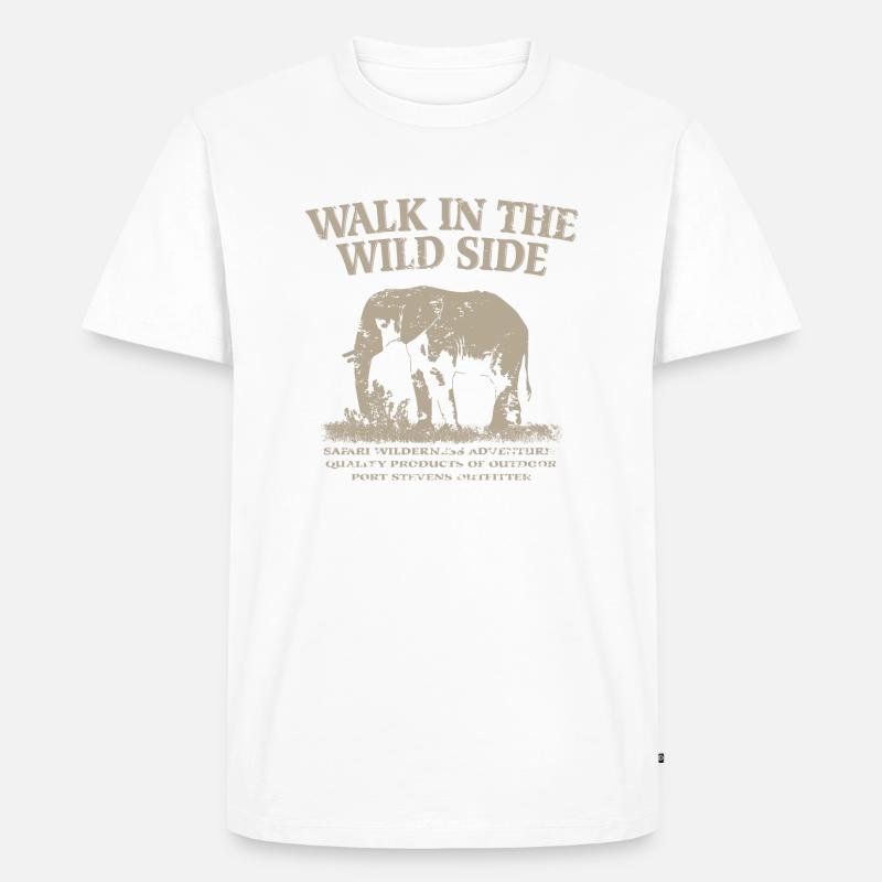 Elefant - Männer Premium Bio T-Shirt - Weiß