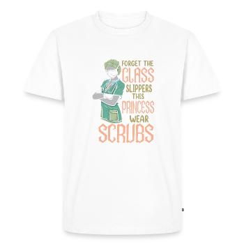 This Nurse Wears Scrubs Funny Nursing Medical - Men's Premium Organic T-Shirt - white - Front - Nico (187cm)