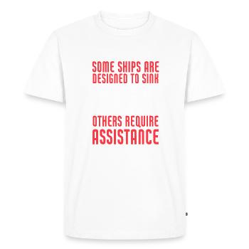 Drôle de sous-marin vétéran américain Submariner - T-shirt Premium bio Homme - blanc - Devant - Nico (187cm)