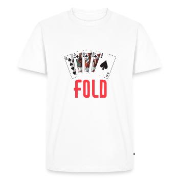 J’ai vu ma main que tu devrais plier drôle poker - T-shirt Premium bio Homme - blanc - Devant - Nico (187cm)