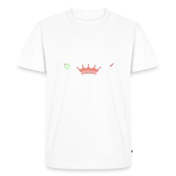 Never Underestimate A Girl With A Bow Funny - Men's Premium Organic T-Shirt - white - Front - Nico (187cm)