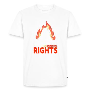 Les filles veulent juste avoir des droits fondamentaux - T-shirt Premium bio Homme - blanc - Devant - Nico (187cm)