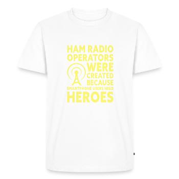 Ham Radio Opérateur Drôle De Radio Amateur - T-shirt Premium bio Homme - blanc - Devant - Nico (187cm)