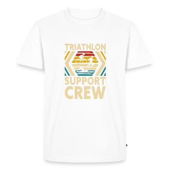 Triathlon Support Crew - Men's Premium Organic T-Shirt - white - Front - Nico (187cm)