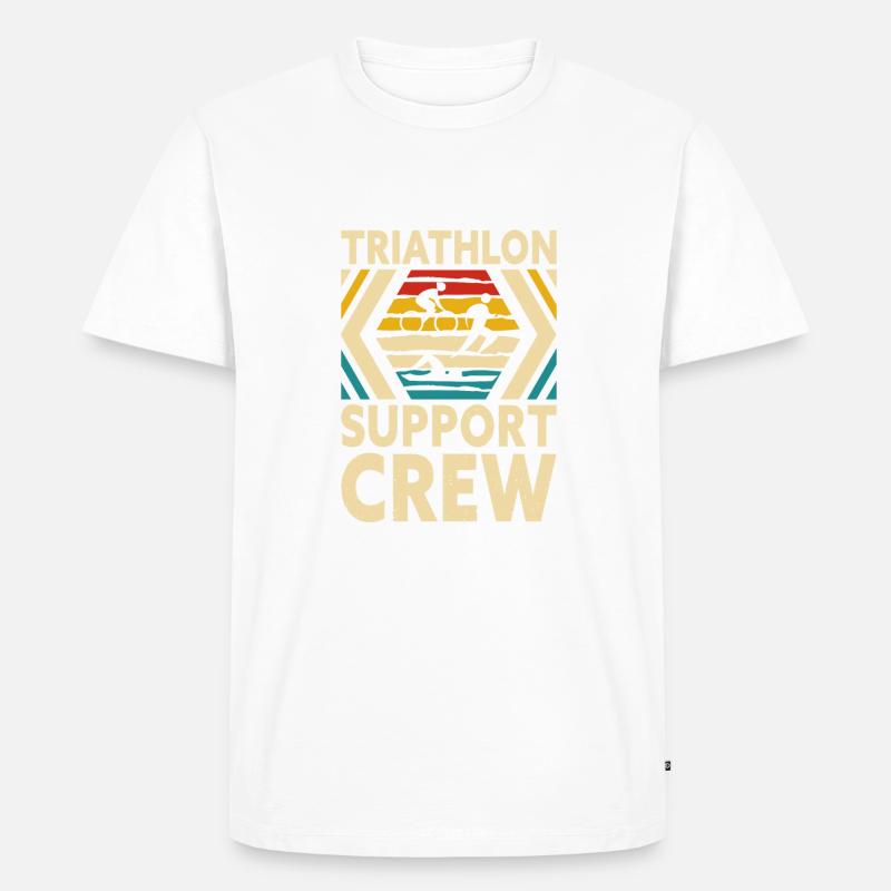 Triathlon Support Crew - Männer Premium Bio T-Shirt - Weiß