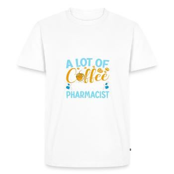 Il faut beaucoup de café pour être pharmacien pharmacie - T-shirt Premium bio Homme - blanc - Devant - Nico (187cm)