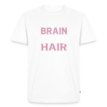 Brain Surgery Hair Don't Care Funny Brain Injury - Men's Premium Organic T-Shirt - white - Front - Nico (187cm)