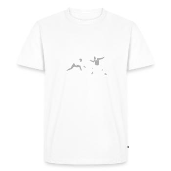 Comme les échecs mais avec des blessures par perforation drôle d’escrime - T-shirt Premium bio Homme - blanc - Devant - Nico (187cm)