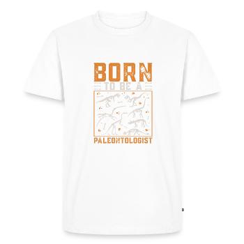 Born To Be A Paleontologist Funny Dinosaur Bone - Men's Premium Organic T-Shirt - white - Front - Nico (187cm)