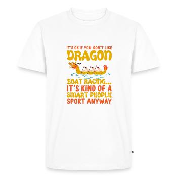 Funny Dragon Boat Racing Rowing - Men's Premium Organic T-Shirt - white - Front - Nico (187cm)