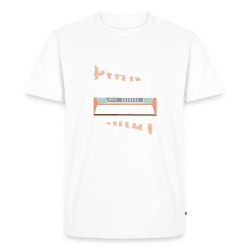 Piano Is My Sport Funny Pianist - Men's Premium Organic T-Shirt - white - Front - Nico (187cm)