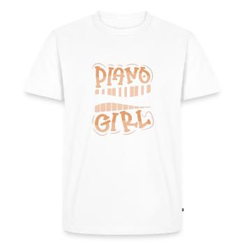 Piano Girl Piano Player - Men's Premium Organic T-Shirt - white - Front - Nico (187cm)