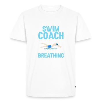 Entraîneur de natation Drôle Entraîneur de natation Quota - T-shirt Premium bio Homme - blanc - Devant - Nico (187cm)