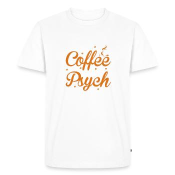 Funny Psychologist I Turn Coffee Into Psych - Men's Premium Organic T-Shirt - white - Front - Nico (187cm)