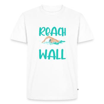 Portée du nageur pour l’équipe de natation murale - T-shirt Premium bio Homme - blanc - Devant - Nico (187cm)