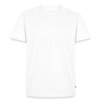 Call Me Tech Wizard Funny IT Support Computer - Men's Premium Organic T-Shirt - white - Front - Nico (187cm)