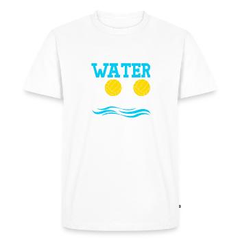 Water polo What happens underwater Stays - Men's Premium Organic T-Shirt - white - Front - Nico (187cm)