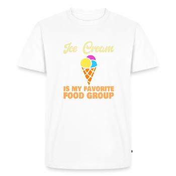 La crème glacée est mon groupe de nourriture préféré Drôle de glace - T-shirt Premium bio Homme - blanc - Devant - Nico (187cm)